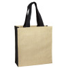 Panelled Jute Bags Black